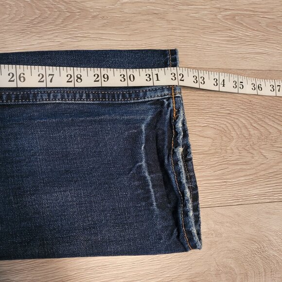 Hollister Jeans 30x32 Button Fly Straight Ripped Medium Light Wash Cotton Denim - Picture 10 of 11